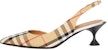 (W) Burberry Vintage Check 'Beige Kitten Heel' Tumit Kecil Beige 80109641