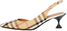 Buy (W) Burberry Sepatu Heels Motif Kotak Vintage Beige 80109641