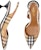 (W) Burberry Vintage Check 'Beige Kitten Heel' Tumit Kecil Beige 80109641