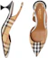 Order (W) Burberry Sepatu Heels Motif Kotak Vintage Beige 80109641
