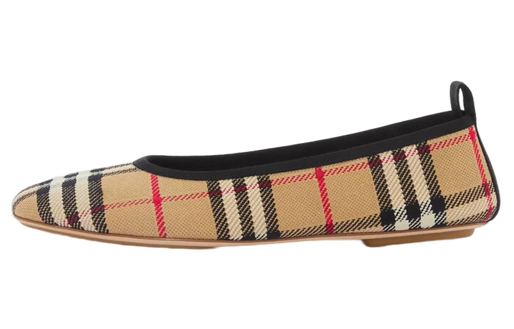Burberry Checked Ballerina Shoes | Neutrals | FARFETCH