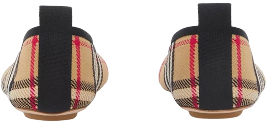 (W) 博柏利经典格纹芭蕾平底鞋"米色" 80535891 Shop (W) 博柏利经典格纹芭蕾平底鞋"米色" 80535891