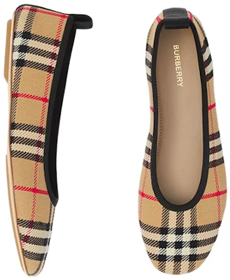 (W) 博柏利经典格纹芭蕾平底鞋"米色" 80535891 Purchase (W) 博柏利经典格纹芭蕾平底鞋"米色" 80535891