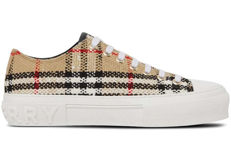(Women) Burberry Vintage Check Boucle Low-Top Sneakers Beige 8064244