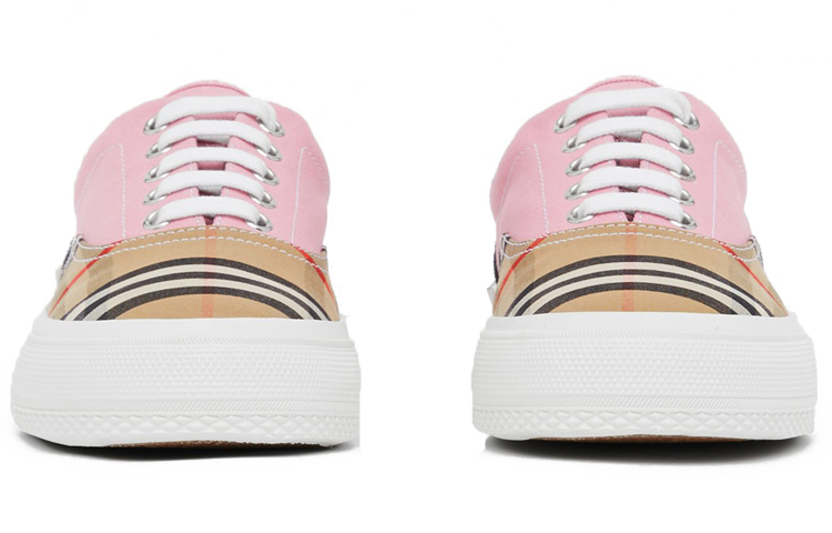 (W) Burberry Vintage Check Canvas and Suede Sneakers 'Beige Grid' 圖 3