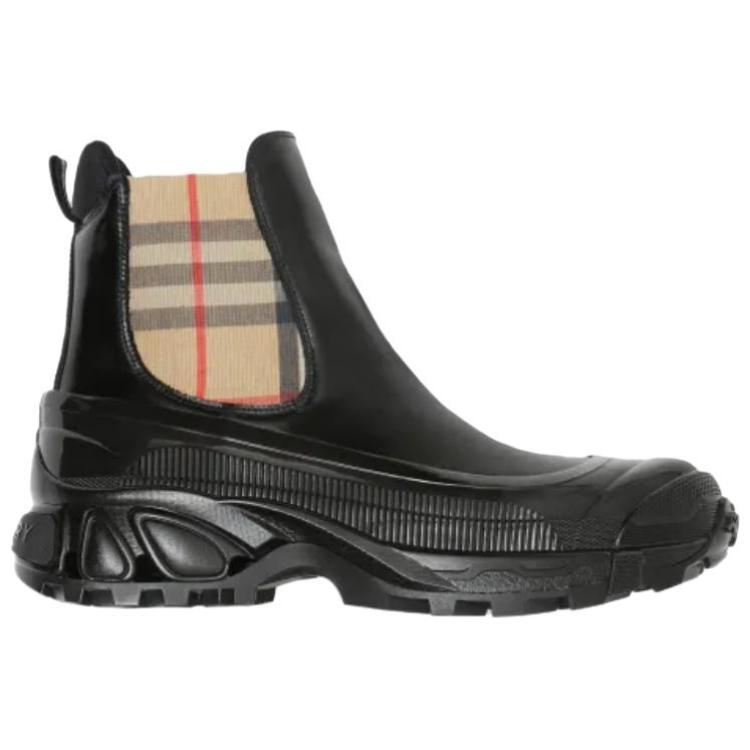 (W) Burberry Vintage Check Canvas Chunky Sole Chelsea Boot 'Black' 圖 2