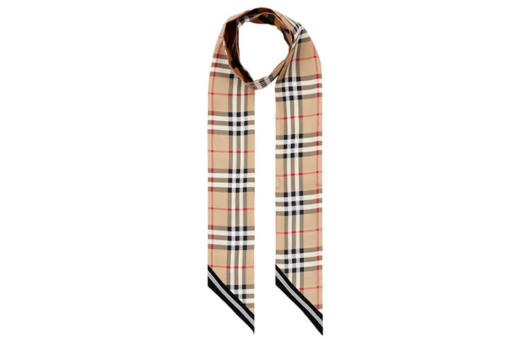 (Women) Burberry Vintage Check Cashmere Silk Scarf Beige Fashion Accessory. 8028950 圖 2