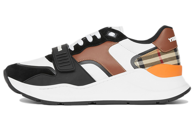 (W) Burberry Vintage Check Leather and Suede Sneakers 'Black Brown'