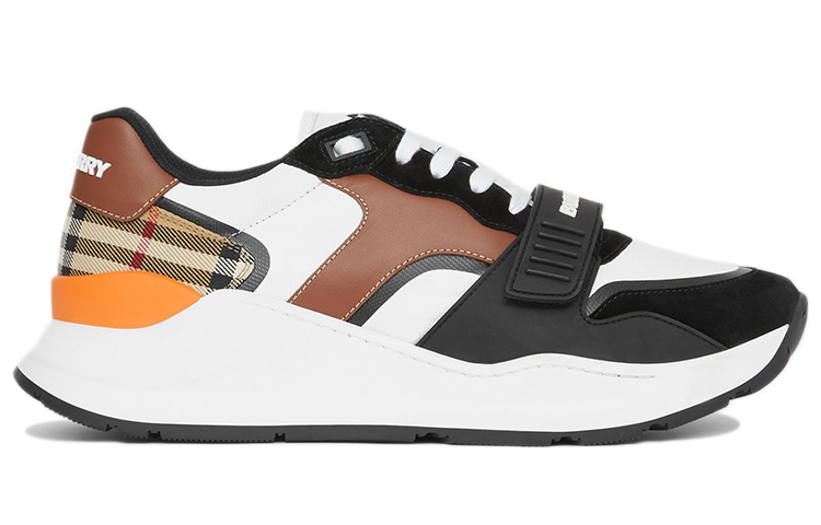 (W) Burberry Vintage Check Leather and Suede Sneakers 'Black Brown' 圖 2