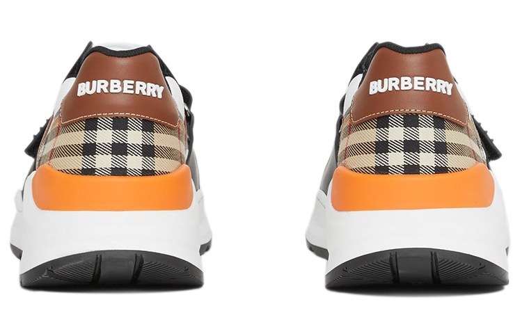 (W) Burberry Vintage Check Leather and Suede Sneakers 'Black Brown' 圖 5