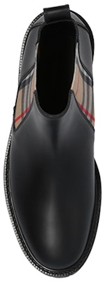 (Women) Burberry Vintage Check Leather Chelsea Boot Black Beige 8033228 Purchase (Women) Burberry Vintage Check Leather Chelsea Boot Black Beige 8033228