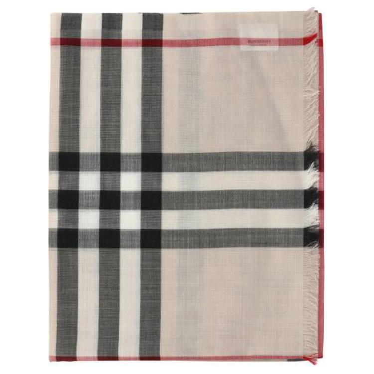 (Women) Burberry Vintage Check Logo Wool-Blend Scarf Beige/Multi-Color Women. 8078782