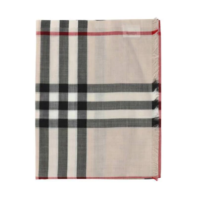 (Women) Burberry Vintage Check Logo Wool-Blend Scarf Beige/Multi-Color Women. 8078782