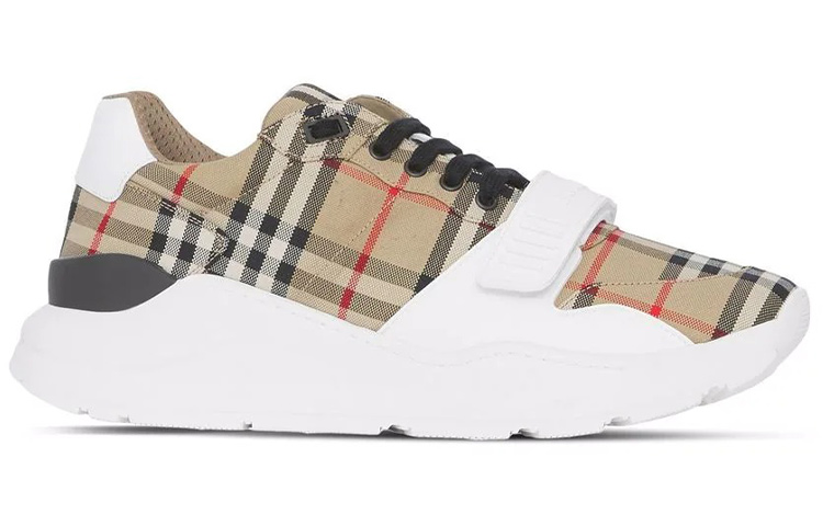 Order Burberry博柏利 復古 格紋 時尚 低筒 運動休閒鞋 女款 米色