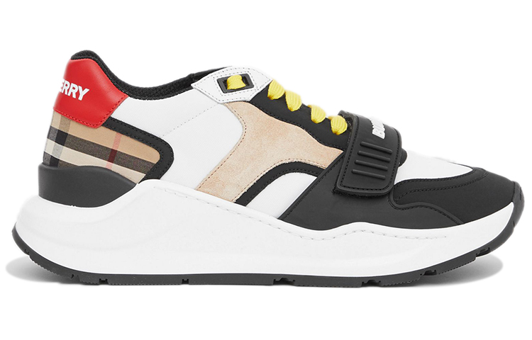 (W) Burberry Vintage Check Nylon and Suede Sneakers 'Archive Beige' 圖 2