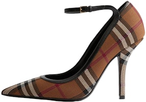 (Women) Burberry Vintage Check Pointed-Toe Stiletto 'Dark Brown' 80667311 (Women) Burberry Vintage Check Pointed-Toe Stiletto 'Dark Brown' 80667311