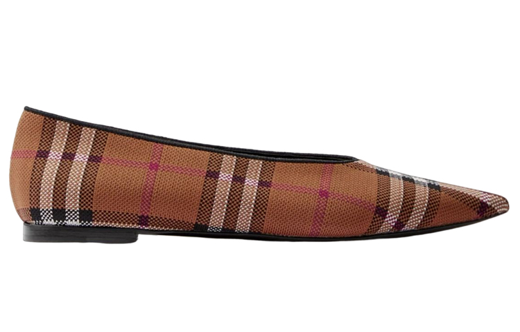 (W) Burberry Vintage Check Pointed 'Ballet Flat Deep Brown' 圖 2