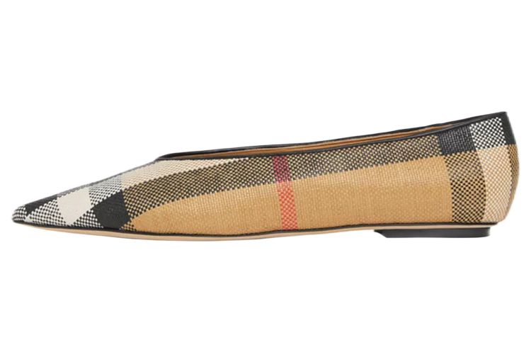 (Women) Burberry Vintage Check Pointed Ballet Flats 'Beige' 80540941
