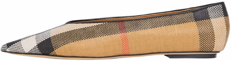 (Women) Burberry Vintage Check Pointed Ballet Flats 'Beige' 80540941 (Women) Burberry Vintage Check Pointed Ballet Flats 'Beige' 80540941
