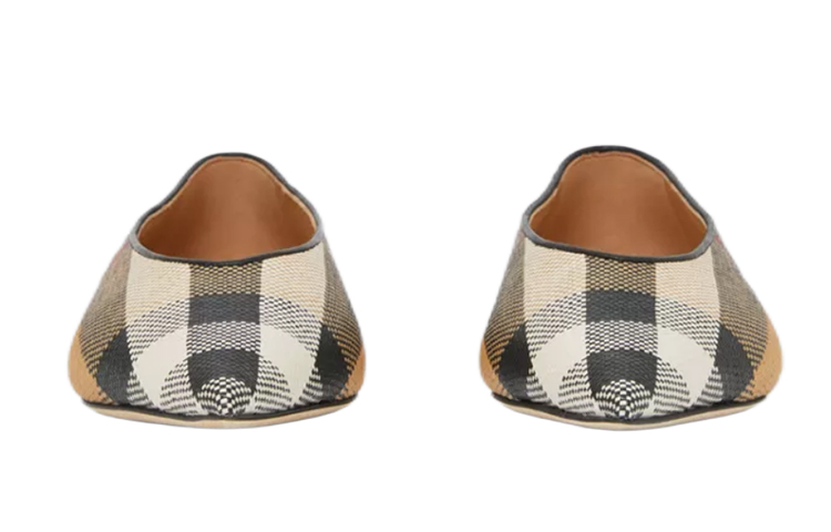 (W) Burberry Vintage Check Pointed Ballet Flats 'Beige' 圖 2