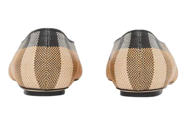 (W) Burberry Vintage Check Pointed Ballet Flats 'Beige' 圖 3