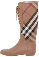 (Women) Burberry Vintage Check Rubber Rain Boots 'Birch Brown' 80591581 (Women) Burberry Vintage Check Rubber Rain Boots 'Birch Brown' 80591581