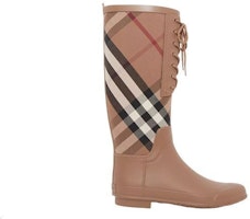 (W) 博柏利经典格纹橡胶雨靴 '桦棕色' 80591581 Order (W) 博柏利经典格纹橡胶雨靴 '桦棕色' 80591581