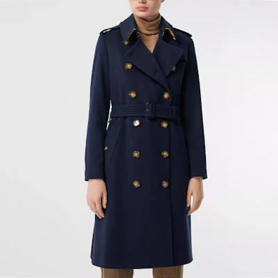 (W) 博柏利复古领羊绒风衣海军蓝 80233561 Lookbook (W) 博柏利复古领羊绒风衣海军蓝 80233561