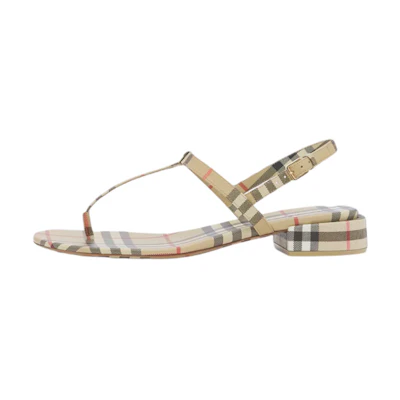 (W) Burberry Vintage Sandal 'Beige Check and Lamb Leather'