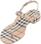 Lookbook (W) Sandalias Vintage Burberry 'Beige Check y Cuero de Cordero' 80478051