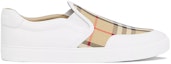 Order (W) Burberry Vintage Slip-On Sneaker 'Kulit Kotak Putih Coklat' 80381821
