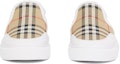 Lookbook (W) Burberry Vintage Slip-On Sneaker 'Kulit Kotak Putih Coklat' 80381821