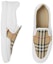 Shop (W) Burberry Vintage Slip-On Sneaker 'Kulit Kotak Putih Coklat' 80381821