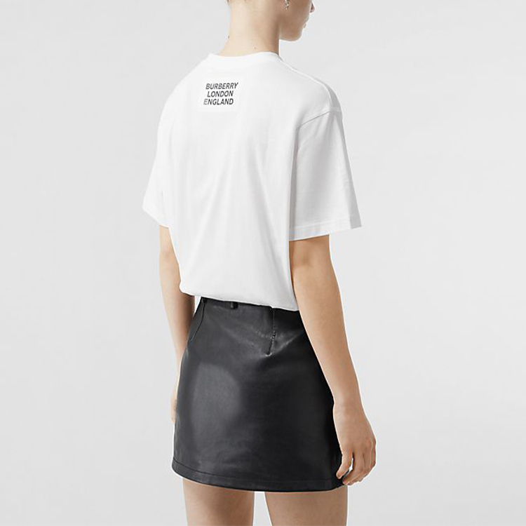 (Women) Burberry White Cotton T-Shirt with Deer Print 80136641 圖 5