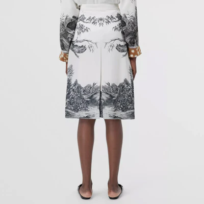 (W) Burberry Skirt Putih Midi Pinggang Tinggi Cetakan Rusa Rekaan Kasual. 80428211 Shop (W) Burberry Skirt Putih Midi Pinggang Tinggi Cetakan Rusa Rekaan Kasual. 80428211