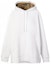Buy (Women) Burberry White Hooded Check Oversized Organic Cotton Sweatshirt 80358601