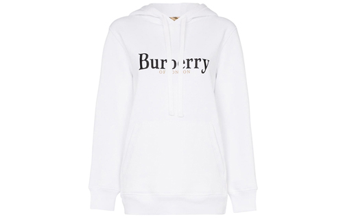 (Women) Burberry White Hoodie with Embroidered Logo 80048031