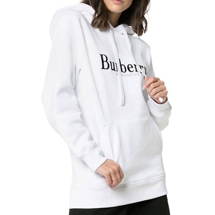 (Women) Burberry White Hoodie with Embroidered Logo 80048031 圖 3