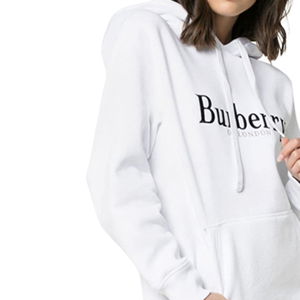 (Women) Burberry White Hoodie with Embroidered Logo 80048031 圖 6