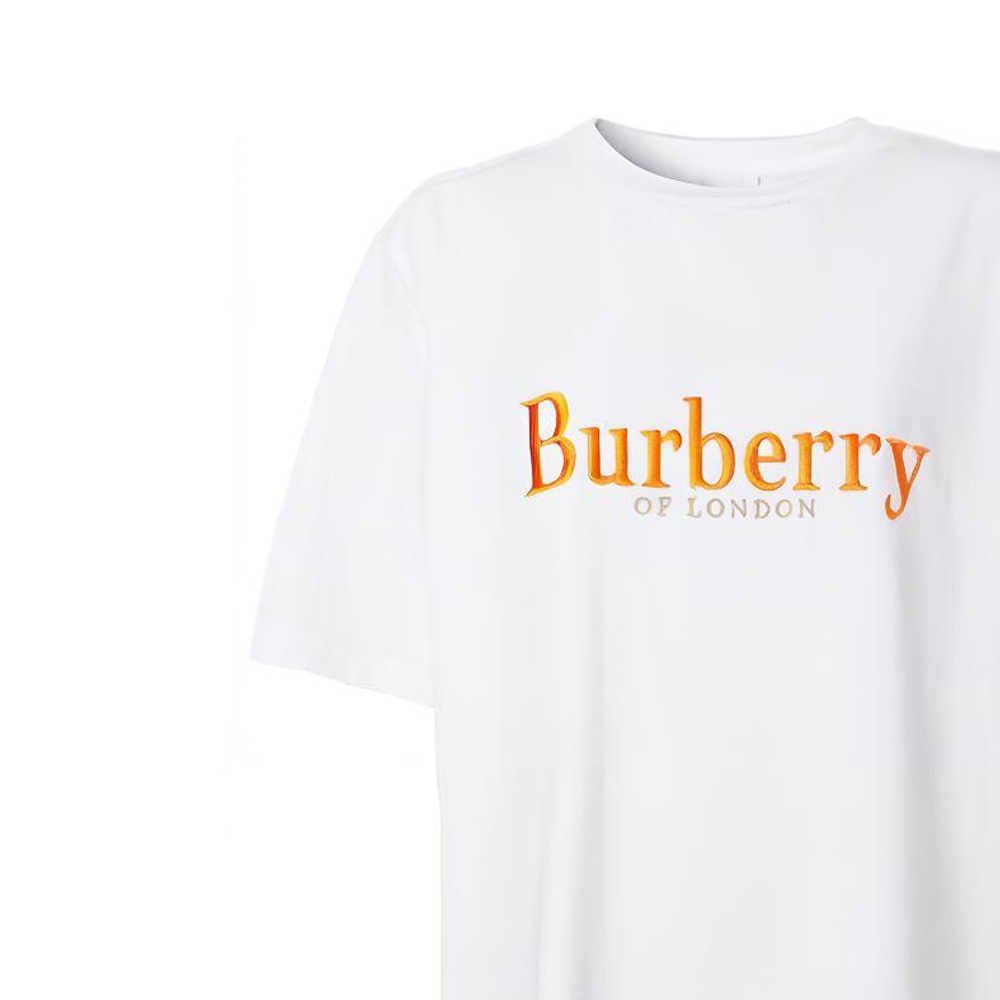 (Women) Burberry White Letter Embroidered Casual Crewneck T-Shirt. 80205711 圖 5