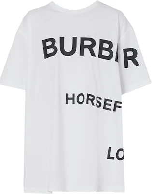 (W) 博柏利白色字母印花宽松圆领短袖T恤 80487481 Order (W) 博柏利白色字母印花宽松圆领短袖T恤 80487481