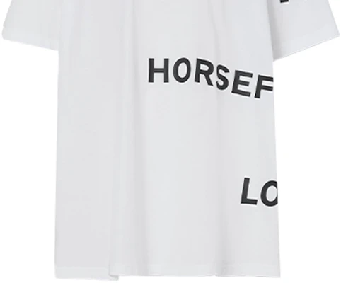 (W) 博柏利白色字母印花宽松圆领短袖T恤 80487481 Sizing (W) 博柏利白色字母印花宽松圆领短袖T恤 80487481