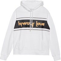(Women) Burberry White Logo Print Hooded Pullover Sweatshirt 80360421 (Women) Burberry White Logo Print Hooded Pullover Sweatshirt 80360421