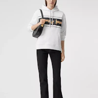 Details for (W) Burberry 白色連帽印花標誌套頭衫 80360421