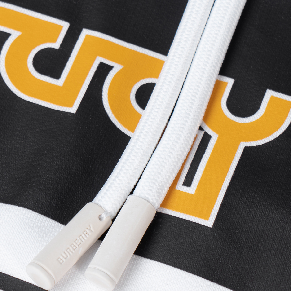 Sizing (Women) Burberry White Logo Print Hooded Pullover Sweatshirt 80360421