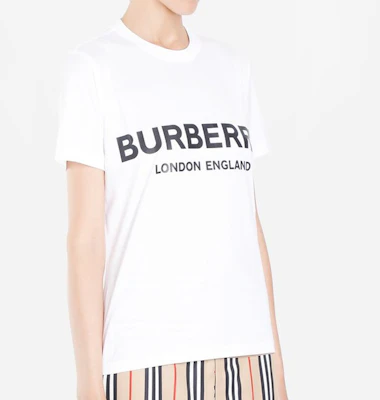 (W) 博柏利白色标志短袖T恤 80088941 Details for (W) 博柏利白色标志短袖T恤 80088941