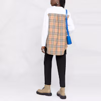 Shop (W) Burberry 白色格紋長袖T恤。 80462821