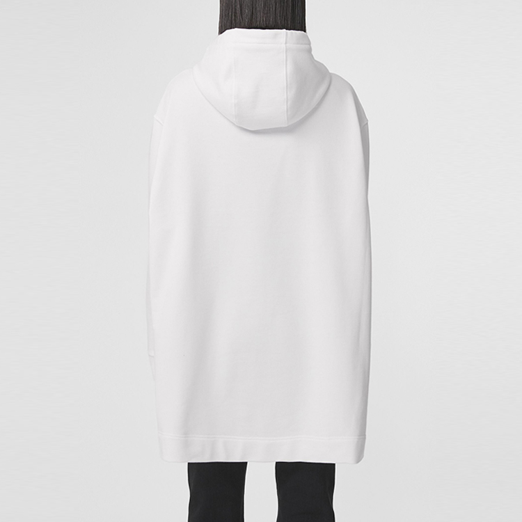 (Women) Burberry White Loose-Fit Embroidered Deer Cotton Hoodie. 80432261 圖 4