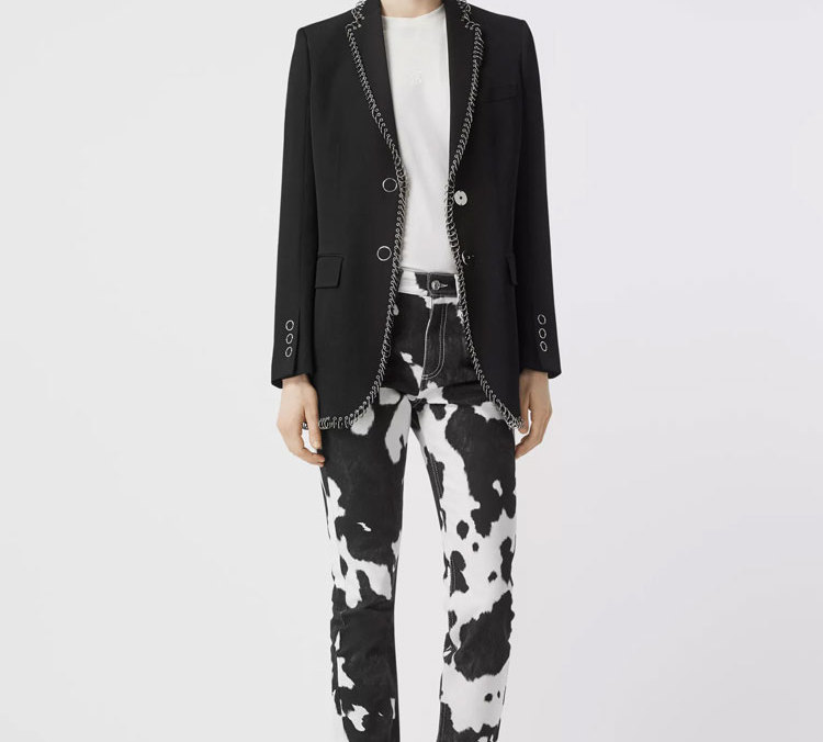 (Women) Burberry White Monogram Motif Embroidered Logo Cotton T-Shirt 80151861 圖 4