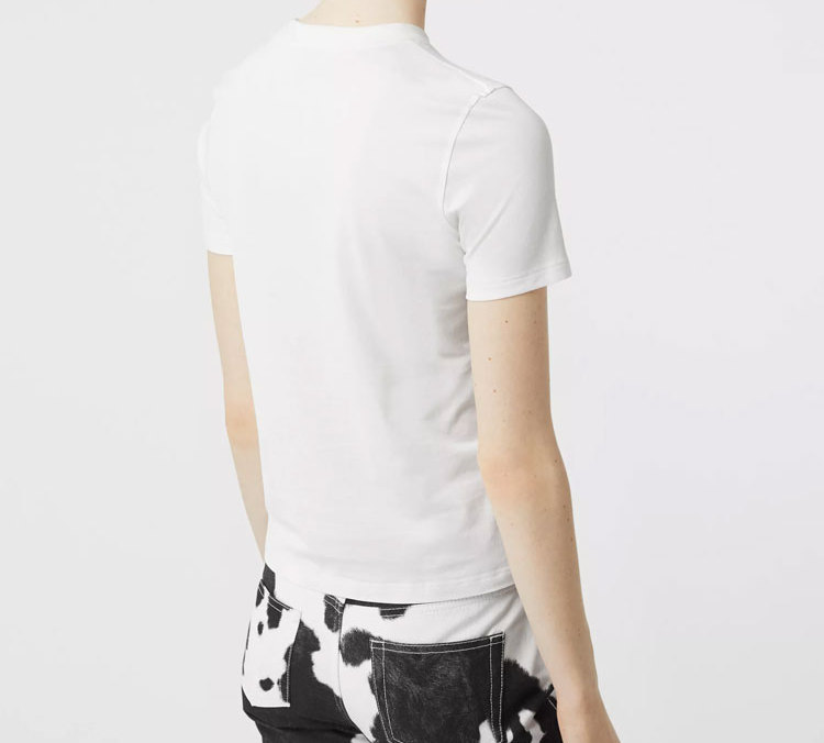 (Women) Burberry White Monogram Motif Embroidered Logo Cotton T-Shirt 80151861 圖 5